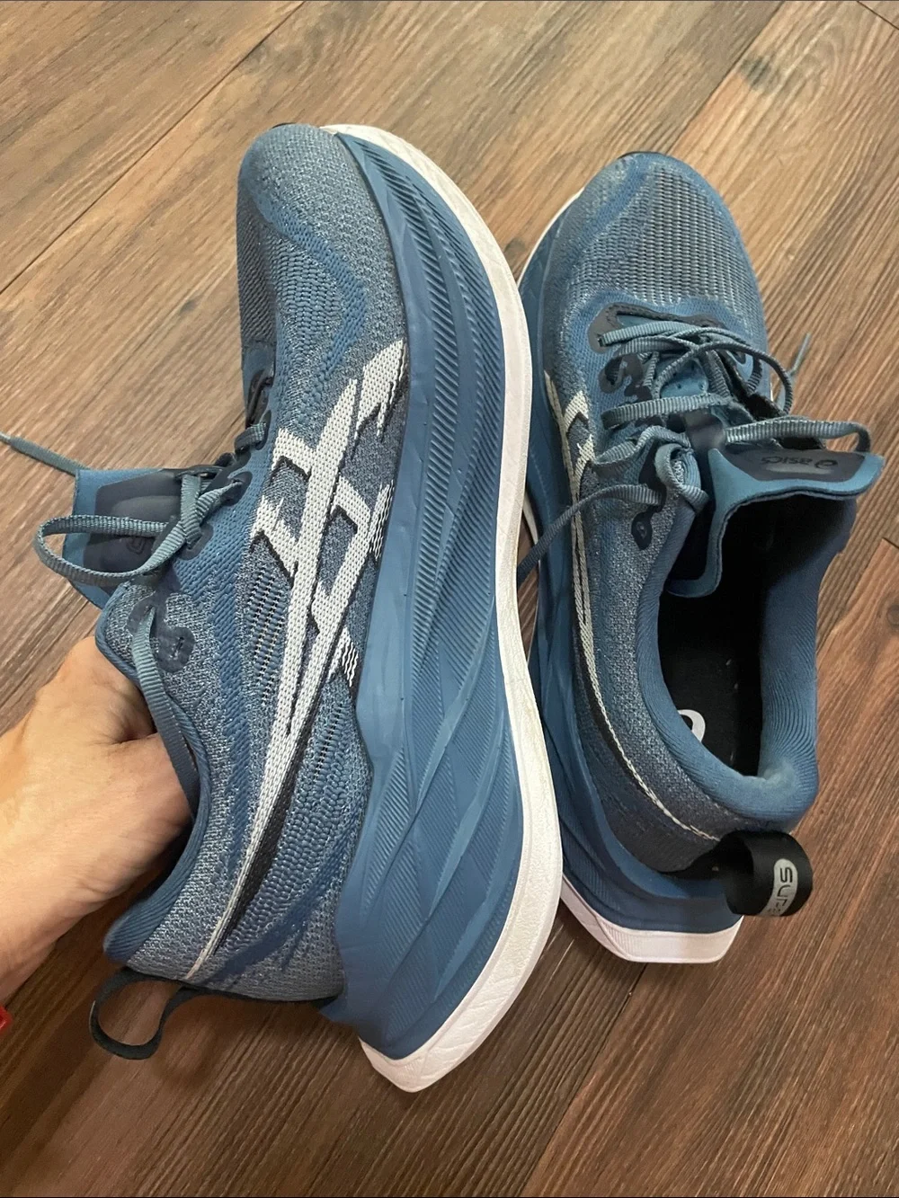 Asics Superblast 2 Unisex Blue Running Shoes,Sz.US  M 7/W 9!EXCELLENT